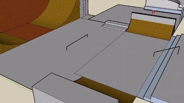 3rd skatepark design (Google sketch up) смотреть онлайн
