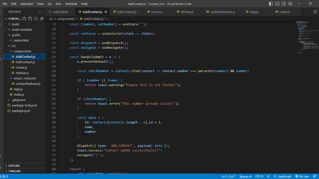 Contactlist project. CodingNinja React Skill Test смотреть онлайн