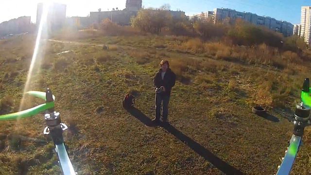 My quadrocopter flight on board video смотреть онлайн