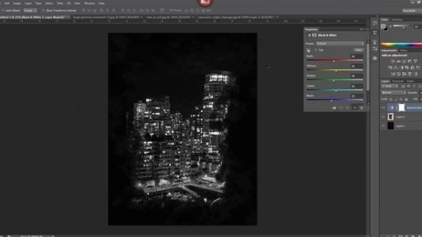 Photoshop project urban cityscape