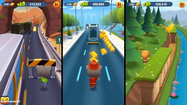 Talking Tom Gold Run Android Gameplay - Fireman Tom vs Talking Tom vs Ginger vs Robber смотреть онлайн