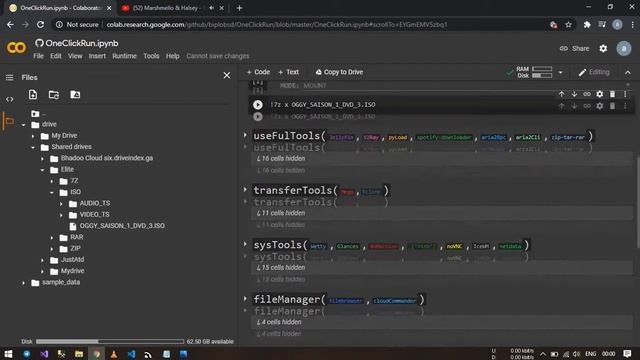 Extract ISO ,7Zip and RAR remotely On Colab.!!! смотреть онлайн