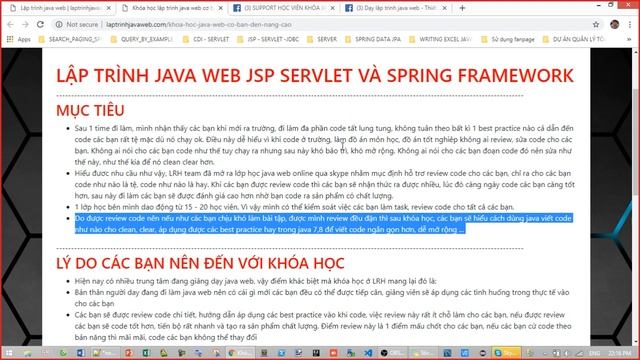Khóa học java web online trực tiếp spring boot spring framework cơ bản nâng cao tại Laptrinhjavaweb смотреть онлайн