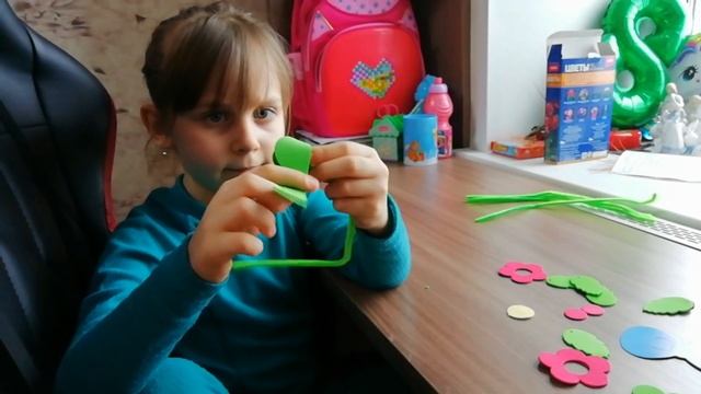 Ваза с цветами//Поделка из ЭВА. смотреть онлайн