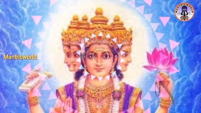 Powerful Brahma Gayatri Mantra 108 time chanting LordBrahma meditation yoga relaxmusic@mantricWorld смотреть онлайн