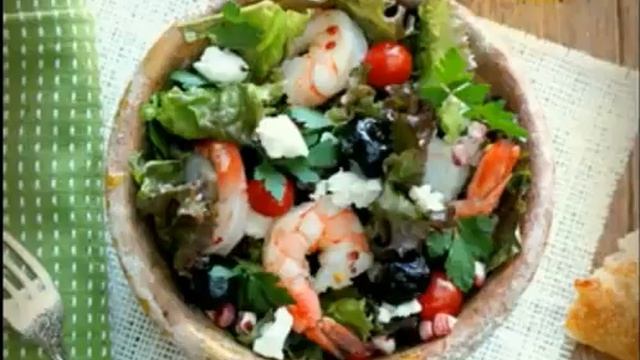 Салат Черный коралл с креветками и ананасом смотреть онлайн