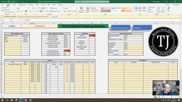 How to create a Tradesman Job Sheet in Excel for better Invoicing and Quoting смотреть онлайн