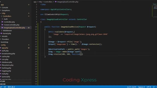 Laravel 8 Resize Image Before Upload | Laravel Image Resize | Coding Xpress смотреть онлайн