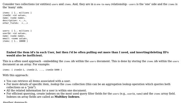 Databases: Associating large numbers of Items with large numbers of Users in Mongo смотреть онлайн