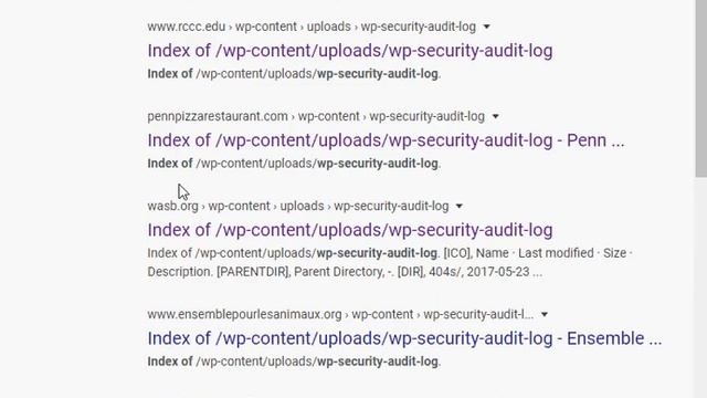 Google Dork: Discover Wordpress Security Audit Logs (Information Disclosure) смотреть онлайн