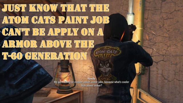 ATOM CATS GARAGE Rowdy Shop - Buy Atom Cats custom paint job and T-60 power armor | FALLOUT 4 смотреть онлайн