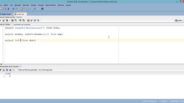 Tema 5 Funciones predefinidas de Oracle смотреть онлайн