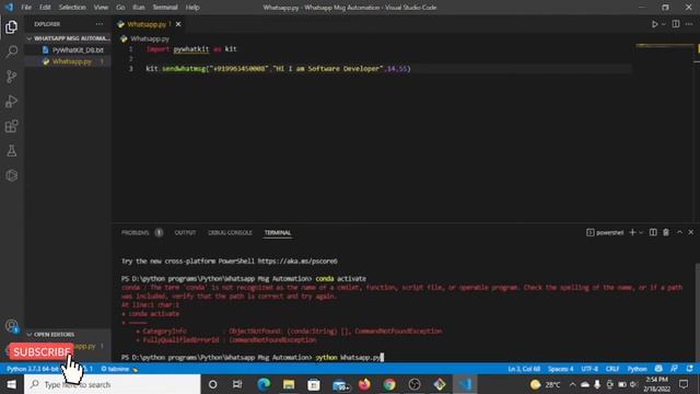 How to Send Message WhatsappAutomation by using Python | Python Tutorial | Two lines of Python code смотреть онлайн
