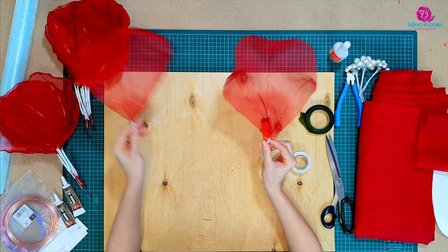 DIY Fabric flower/organza смотреть онлайн