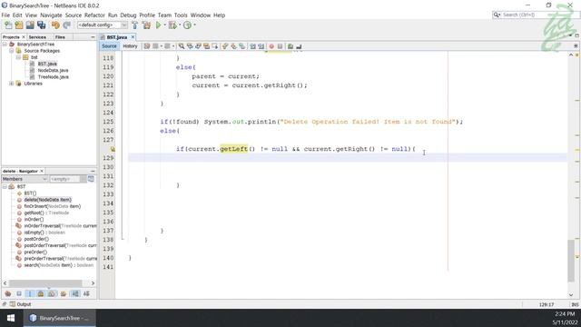 90 - Binary Search Tree: Delete Method Implementation (Java) смотреть онлайн