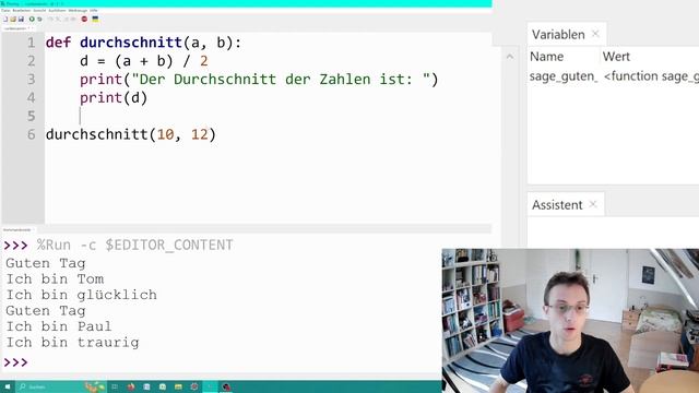 Python für Anfänger | Funktionen, Parameter und return | Deutsch смотреть онлайн