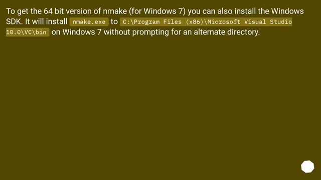 Where do I find nmake for Windows 7 x64 смотреть онлайн