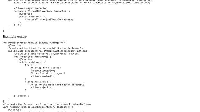 A thread-safe typed Promise implementation in Java for Android смотреть онлайн
