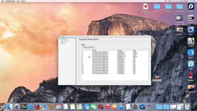 How to save SHSH blobs with TinyUmbrella beta [Mac OS x 2015] смотреть онлайн