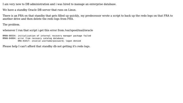 Databases: Error while running script to backup redo logs (2 Solutions!!) смотреть онлайн