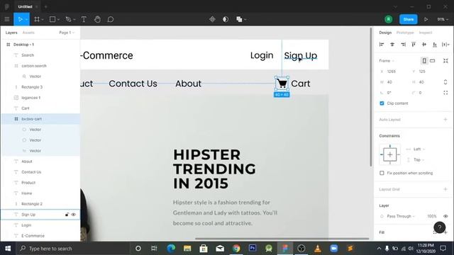 Design E-Commerce Website By Using Figma | Landing Page | UI/UX Design | Part 1 смотреть онлайн