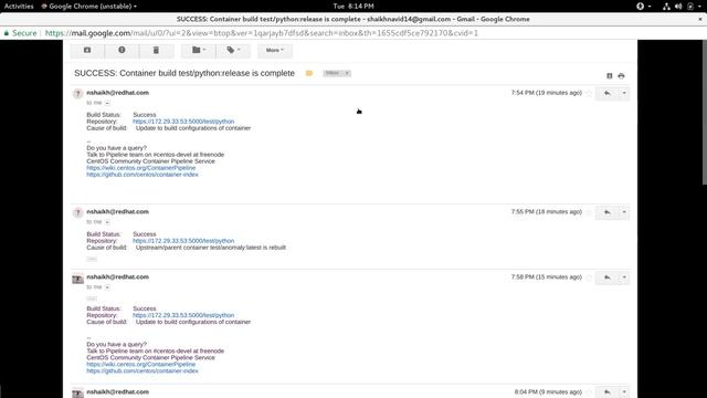 Demo: Email notification feature on OpenShift Jenkins pipeline - CentOS Container Pipeline Service смотреть онлайн