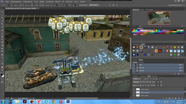 PhotoShop Урок 1 : Танки Онлайн - " Голды ,, смотреть онлайн