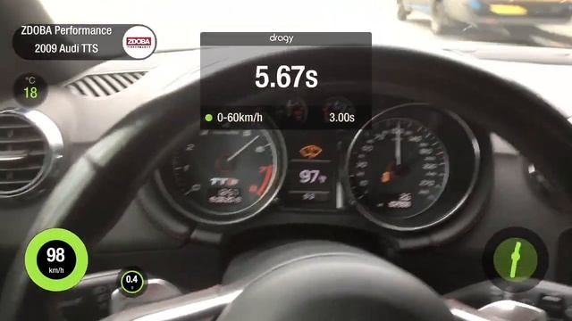 Audi TTS 2.0 TFSI K04-064 stok vs stage 2 ZDOBA Performance 0-100 км\ч смотреть онлайн