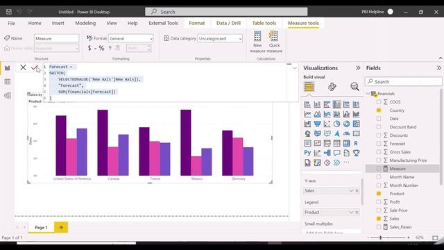 COMBINE CLUSTERED AND STACKED COLUMN CHART/BAR CHART INTO ONE VISUAL WITH LINE VALUES IN POWER BI смотреть онлайн