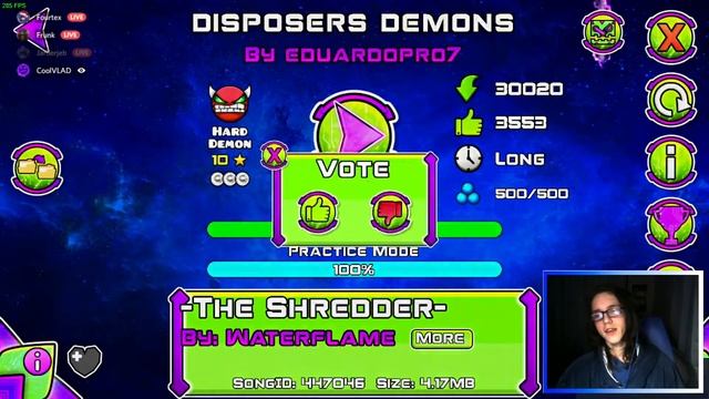 (10,000 Stars) Disposers Demons (Hard Demon) By Eduardopro7 (All Coins) | Geometry Dash 2.11