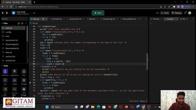 Python project(case study) VU22CSEN010757 смотреть онлайн