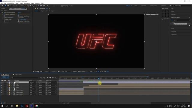 Делаем логотип UFC с молниями в After Effects смотреть онлайн