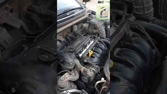 Звук корейского мотора на масле Ликви Моли Liqui moly 5w30 molygen. Kia Hyundai g4fa смотреть онлайн