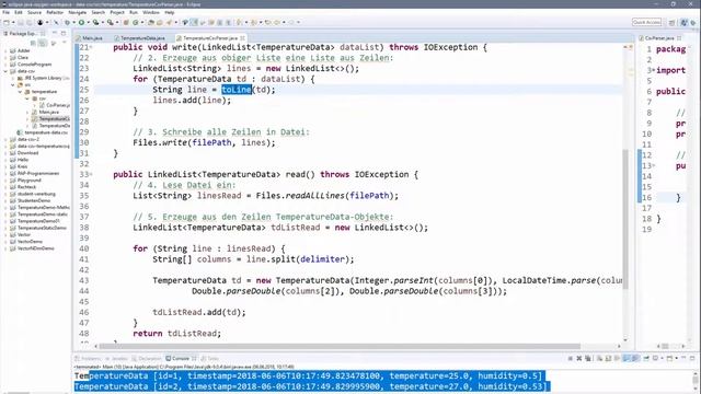 ? JAVA | Vererbung 15 - CSV-Dateien mit abstraktem CsvParser [2/2] (Lösung als Demo) смотреть онлайн