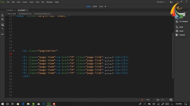 Bootstrap 4- Pagination ازرار التنقل بين الصفحات смотреть онлайн
