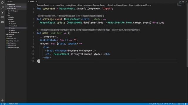 Reason ML and React - Hello World смотреть онлайн