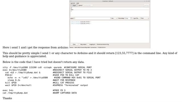 Unix & Linux: How to send and receive data from serial port using command line? смотреть онлайн