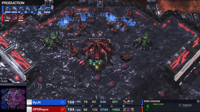 StarCraft 2: Zerg vs Terran on the NEW PATCH is WILD! (ByuN vs Rogue) смотреть онлайн