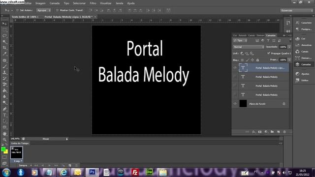 Criando gif simples no photoShop Cs6 - fazer letras brilhar. смотреть онлайн