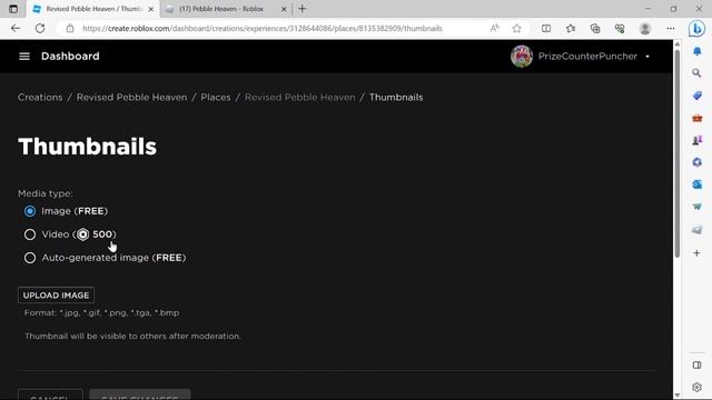 How to Upload and Set Thumbnails for your Roblox Game (latest dashboard update) смотреть онлайн