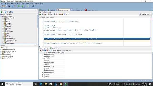 String/Character Functions Bult-in functions in Oracle PL/SQL смотреть онлайн