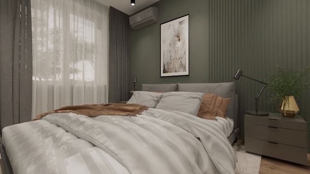 Дизайн інтер'єру квартири ЖК BARVY 56 м. кв. Рум тур кварти. смотреть онлайн