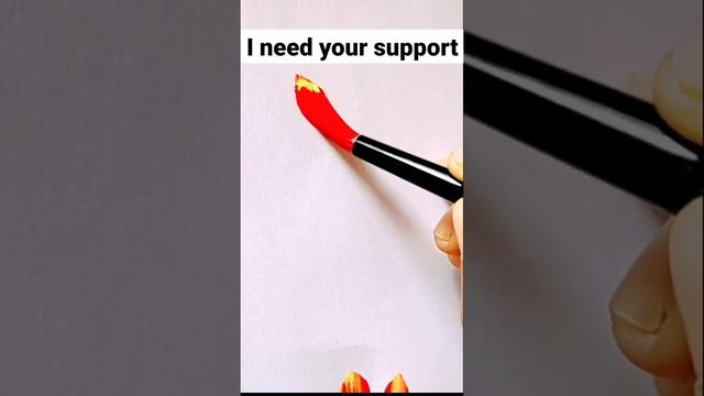 How To Paint Very Easy One Stroke Flowers | How To Paint Flowers Step By Step #shorts смотреть онлайн