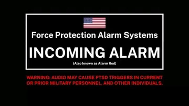 Incoming Alarm US Military Base - Alarm Red (IRAQ)