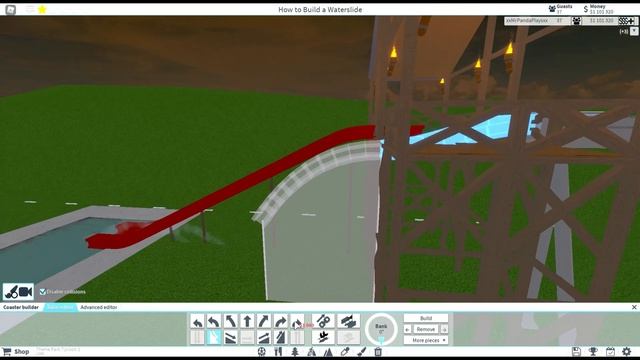 How to Build a Water Slide | Roblox Theme Park Tycoon 2 смотреть онлайн