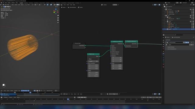 Lava Rock Часть 3.2 Искры, капли, ударное тело Geometry Nodes смотреть онлайн
