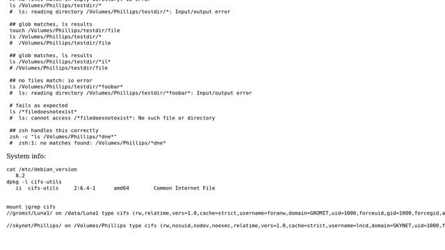 DevOps & SysAdmins: io error on no-match glob within cifs OSX -＞ debian jessie mount смотреть онлайн