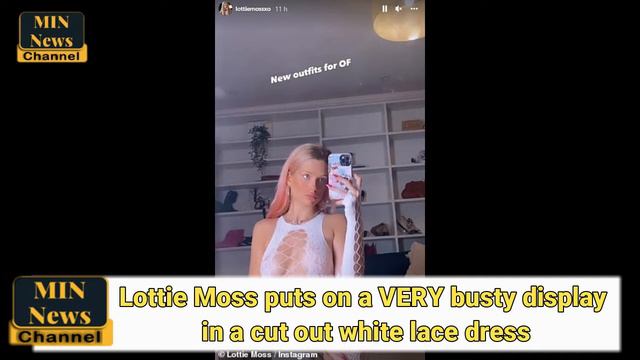 Lottie Moss puts on a busty display in a cut out white lace dress as she teases new OnlyFans смотреть онлайн
