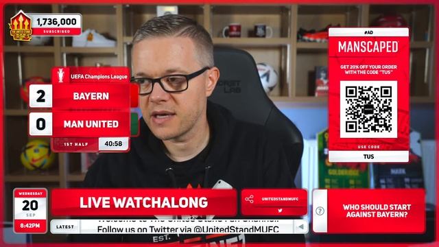 BAYERN MUNICH Vs MANCHESTER UNITED LIVE With Mark GOLDBRIDGE!