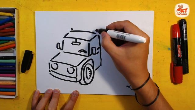 Как нарисовать ГРУЗОВИК / уроки рисования для детей 3D смотреть онлайн